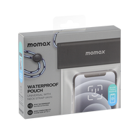 Momax Waterproof Pouch Universal with Neck Strap - Grey