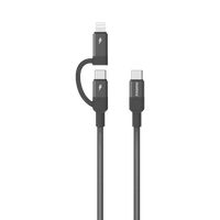 Momax Mag.Link Duo Magnetic USB-C to USB-C & Lightning Cable 60W - 1m