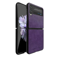 Samsung Galaxy Z Flip 6 Simply Roar Leather Hard Case - Purple