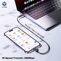 Lito LD21 100w 4-in-1 Magnetic Charging Cable