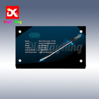 Display King - Acrylic display plaque for Mould King Balck Darksaber 10138
