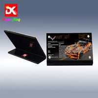 Display King - Acrylic display plaque for Lego Chevrolet Corvette ZR1 42093