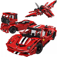 Mould King 10076 Three-in-One Racing Toy 488 Pieces Exclusive Collector's Model