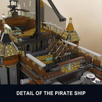 Mould King 13188 Pirate Ship Building Blocks Kits, MOC Silent Mary Sailboat