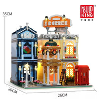 MOULD KING MOULD KING 16031 The Barber Shop In Town Building Brick 2267 PCS Set