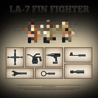 QUANGUAN 100286 LA-7 Fin Fighter with 638 Pieces