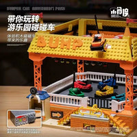 JIESTAR Small Angle JD037 Amusement Park Bumper Car Building Block Toy 1099 pcs