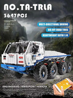 Mould King 13144 1:14 Scale 8WD RC Off Road Car Building Kits 3647 Pcs Remote