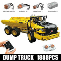 Mould King MOC The APP RC Dump Truck DIY Bricks Model Kids Toys 17010