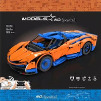 Building Blocks Set 13098 MOC APP RC Speed Tail Car W/Motor Brick Kids Toy Model