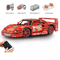 Mould King 13095P Super F40 LM RC Racing Sports Car Bricks Model Kids Toys