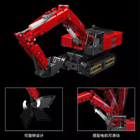 Mould King 15062 Engineering Series Mechanical Excavator Digger Dynamic Version
