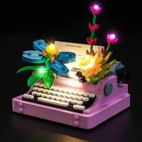 Brick Shine - Light Kit for LEGO® Typewriter with Flowers 31169
