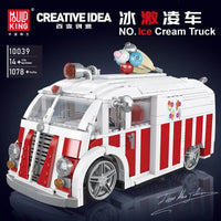 Building Blocks Mould King 1078PCS Ice Cream Truck Toys