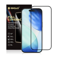 iPhone 16Pro Max / 17 Pro Max Kinglas Packs 2.5D Full Coverage Silk Printing HD+ Clarity Glass Screen Protector