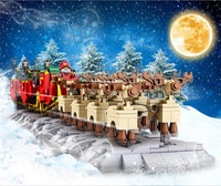 MOULD KING 10015 MOC-32342 The Motorized Christmas Santa Sleigh with 1318 Pieces