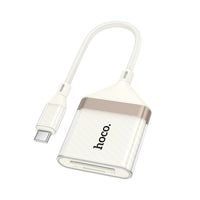 Hoco. UA40A Crystal Type-C 2-in-1 card reader - apricot