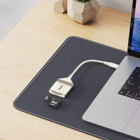 Hoco. UA40A Crystal Type-C 2-in-1 card reader - apricot