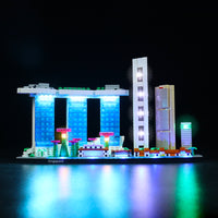 Brick Shine - GC Light Kit for  LEGO® Architecture Singapore 21057