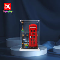 Display King -Acrylic display case with screw for LEGO® Red London Telephone Box 21347