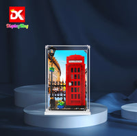 Display King -Acrylic display case with screw for LEGO® Red London Telephone Box 21347