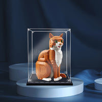 Display King -Acrylic display case with screw for LEGO® Orange Cat 21376