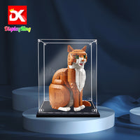 Display King -Acrylic display case with screw for LEGO® Orange Cat 21376