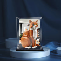 Display King -Acrylic display case with screw for LEGO® Orange Cat 21376