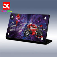 Display King - Acrylic display plaque for Lego Ducati Panigale V4 R 42107