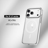 iPhone 17 Dual Color UTIA Ultimake Shockproof Transparent Case Cover With Magnetic Ring