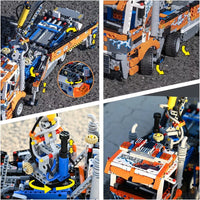 Mould King 19014 Technology Pneumatic Concrete Pump Truck Heavy Duty Tow 2098 Pc