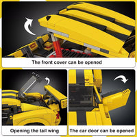 Mould King 10046 Supercar Building Block Kits, Dodge Viper Car Model 1236pcs