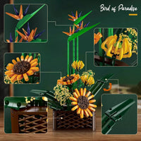 Mould King 10024 Birds of Paradise Building Set Flowers 1608 Pieces Bonsai kit