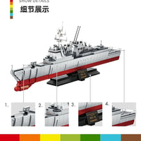 WANGE 5511 Arleigh Burke-class Destroyer with 600 Pieces