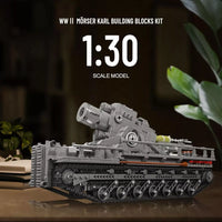 Mould King 20028 Army Tank Building Block Set, 1648 pcs WW2 Military Toy Tank
