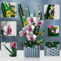 Mould King 10025 Orchid Building Blocks Set 1158 PCS Botanical Collection Gift