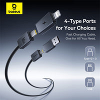 Baseus Versatile Two-for-Two Fast Charging Cable U+C to C+L 60W 1M for 15 / 16 / 17 Series