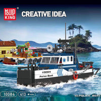 MOULD KING 10084 Police Boat with 413 Pieces