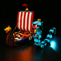 Brick Shine -  Light kit for LEGO® Viking Ship and the Midgard Serpent 31132