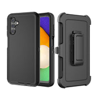 Shockproof Robot Armor Hard Plastic Case Cover with Belt Clip for Samsung Galaxy A37 5G A376B - Black