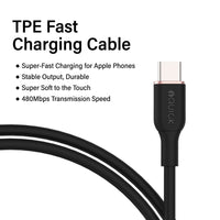 iQuick PowerWire 1 Series TPE Charging Date Cable USB to Type-C 0.5m