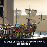 Mould King 13188 Pirate Ship Building Blocks Kits, MOC Silent Mary Sailboat