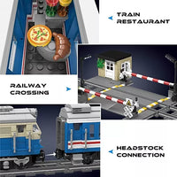 Mould king 12022 City Train Railway Locomotive Diesel DF4B with Remote and Track