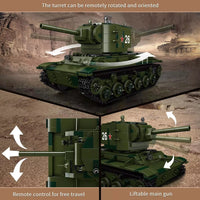 Mould King 20026 Military KV-2 Heavy Tank Remote Controlled with Gyroscope 900pc