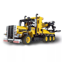Building Blocks Sets MOC The Yellow Tow Truck Brick Car Model DIY Kids Toy 17011