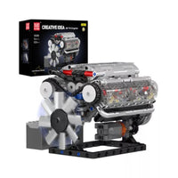 Mould King 10088 V-Type 8-Cylinder Engine with Motor Toy 535 pcs