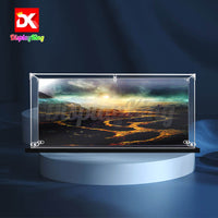 Display King - Acrylic display case for LEGO® Liebherr R 9800 Excavator 42100 3mm Thickness dust-Free and Crystal Clear Display case with Screw