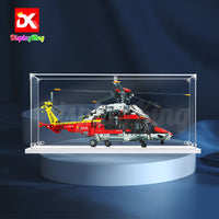 Display King - Acrylic display case with screw for LEGO® Airbus H175 Rescue Helicopter 42145