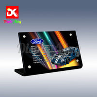 Display King - Acrylic display plaque for Lego 2022 Ford GT 42154