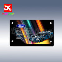 Display King - Acrylic display plaque for Lego 2022 Ford GT 42154